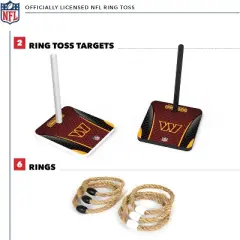 NFL Washington Commanders Solid Wood Quoits Toss Game