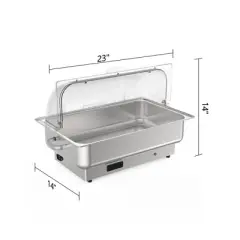 Electric Chafing Dishes, Stainless Steel Chafers and Buffet Warmers Sets, Catering Supplies Buffet Display for Parties, Catering, Wedding