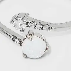 Sterling Silver Opal Band Ring - A New Day&trade; Silver