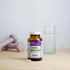 New Chapter Magnesium + Selenium & Zinc with Muscle Support Minerals + Hydrating Electrolytes, 325 mg with Magnesium Glycinate Tablets - 30ct