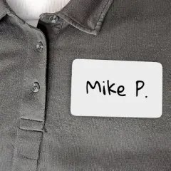 Avery Adhesive Name Badges, 2-1/3 x 3-3/8 Inches, White, Pack of 400