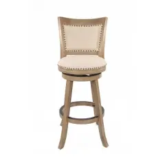 29" Melrose Distressed Barstool Driftwood Ivory - Boraam