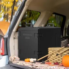 Costway 81 QT End-Loading Food Warmer Insulated Food Pan Carrier 5 Food Pan Capacity