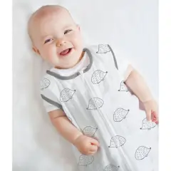 SwaddleDesigns Muslin Sleeping Sack Wearable Blanket - Hedgehogs - Black
