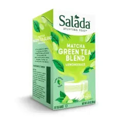 Salada Lemongrass Matcha Green Tea with 20 Individually Wrapped Tea Bags Per Box (Pack of 6)