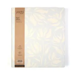Yoobi Evolve 1" O-Ring Binder 220 Sheet Capacity Light Blue Graphic Floral