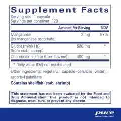 Pure Encapsulations Glucosamine Chondroitin with Manganese - for Joint Support, Comfort, Mobility, Cartilage Health, and Connective Tissue*
