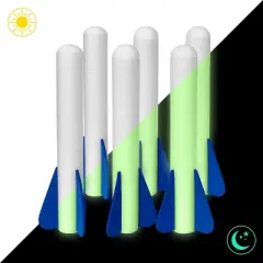 Botabee 6 Pack Glow-in-The-Dark Soft Foam Rocket Refills for Rocket Launchers