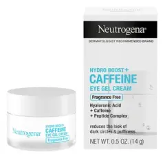 Neutrogena Hydro Boost+ Caffeine Eye Gel Cream with Hyaluronic Acid & Peptide Complex - Fragrance Free - 0.5 oz