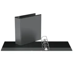 3" Premium Angle D Ring Binder 6pk Customizable View Black - Easyview