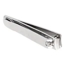 Unique Bargains Metal Curved Edge Fingernail Toenail Cutter Built-in Filer Clipper Pedicure Tool 1 Pc