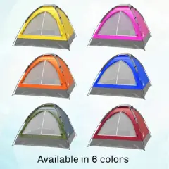 Leisure Sports 2-Person Dome Tent With Rain Fly and Carrying Bag - 77" x 57", Pink