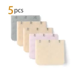 Allegra K Women's 3 Hook 3 Row Stretchy Bra Strap Extenders Buckle Hooks Bra Band