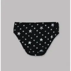 Nubies Essentials Girls' 5pk Heart and Star Print Underwear - Black/White 