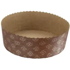 Novacart Panettone Basso Disposable Mold - M155 - 6.12" Dia x 2.12" High Case of 540