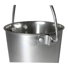Stainless Steel Pail, Round with Rivets