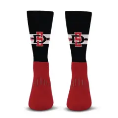 NCAA San Diego State Aztecs Streak Team Color Crew Socks - L