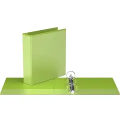 2" Premium Round Ring Binder 6pk Customizable View Lime Green - Easyview: Hard Cover, 400 Sheet Capacity, 2 Pockets
