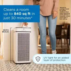 Medify Air MA-40 Air Purifier - 1680 sq ft Coverage - Air Purifier with HEPA Filters - Large Room Air Purifier for Offices & Schools - 0&ndash;8 Hour Timers & Ozone-Free Ionizer