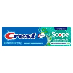 Crest Complete Whitening Plus Scope Multi-Benefit Fluoride Toothpaste Minty Fresh Travel Trial Size Toothpaste