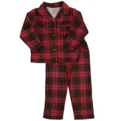Leveret Kids Two Piece Button Down Christmas Pajamas