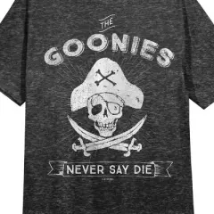 The Goonies Never Say Die Crew Neck Short Sleeve Black Heather Women's Night Shirt