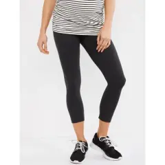 Essential Stretch Secret Fit Belly Heathered Maternity Crop Leggings | Motherhood Maternity