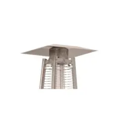 Hammered Metal Tall Glass Tube Portable Patio Heater - Golden Bronze - AZ Patio Heaters