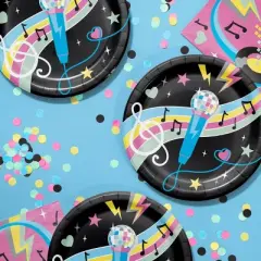 Creative Converting Birthday Beats Disco Party Plates and Napkins Set 48ct