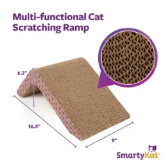 SmartyKat Scratch Ladder Angled Corrugate Cat Scratcher with Catnip Infusion Technology