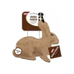 Spot Dura-Fused Leather Rabbit Dog Toy