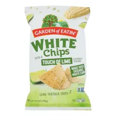 Garden Of Eatin' White Corn Tortilla Chips With A Touch Of Lime - Case of 12/5.5 oz