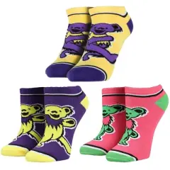 Grateful Dead Socks Adult Dancing Bears Mix And Match 5 Pack Ankle No Show Socks Multicoloured