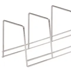 Better Houseware 4-Section Plate Rack in Silver