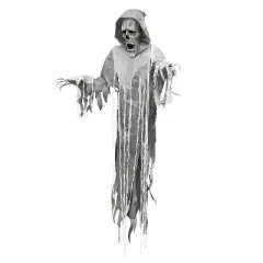 Halloween Express  Animated Phantom Hanging Halloween Decoration - Size 6 ft - Gray