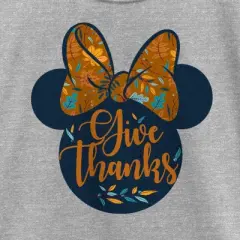 Girl's Minnie Mouse Give Thanks Fall Silhouette T-Shirt