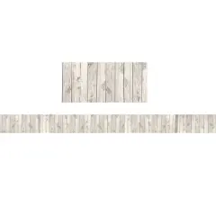 Teacher Created Resources&reg; White Wood Design Straight Border Trim, 35 Feet Per Pack, 6 Packs