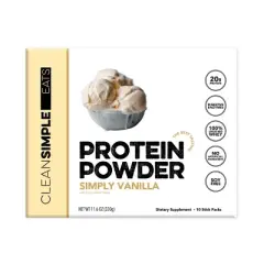 Clean Simple Eats Protein Powder Sticks - Simply Vanilla - 11.6oz/10ct