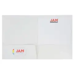 JAM 6pk Glossy Paper Folder 2 Pocket - White