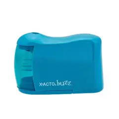 X-ACTO Buzz Battery Powered Pencil Sharpener Blue: Electric Handheld Sharpener for Kids, Requires 4 AA Batteries
