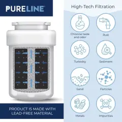 PureLine MWF Replacement Water Filter for GE&reg; Refrigerators, Replaces Kenmore 46-9991, Smartwater MWFP and Filter Models MWFINT, GWF, GWFA