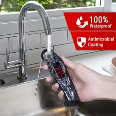 ThermoPro TP19W Waterproof Digital Meat Thermometer, Food Candy Cooking Grill Kitchen Thermometer with Magnet and LED Display for Smoker Thermometer