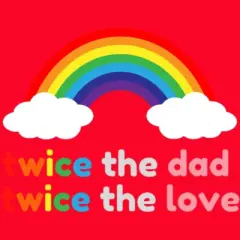 Design By Humans Rainbow Twice The Dad & Love By Racerback Tank Top