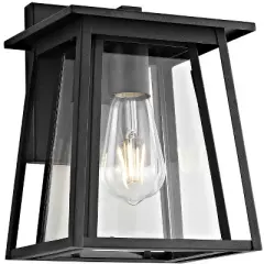 Stern Outdoor Wall Lantern - PLT4004 - Clear/Black - Safavieh