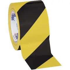 Tape Logic Striped Vinyl Tape 7.0 Mil 3" x 36 yds. Black/Yellow 3/Case T93363PKBY