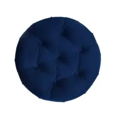 Jennifer Taylor Home Dawn Tufted Round Ottoman Nailhead Accents