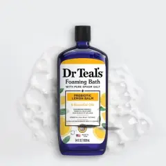 Dr Teal's Prebiotic Lemon Balm with Sage & Thyme Essential Oils Foaming Bath - 34oz