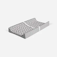 Bacati - Love Gray/White Warp Stripes Changing Pad Cover