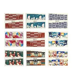 Wrapables 48 Sheets Winter Wonderland Nail Art Decals Water Transfer Nail Decal Sheets