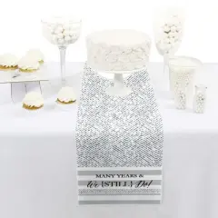 Big Dot of Happiness We Still Do - Wedding Anniversary - Petite Anniversary Party Paper Table Runner - 12 x 60 inches